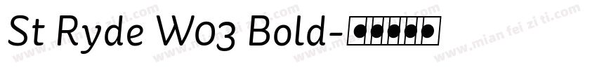 St Ryde W03 Bold字体转换